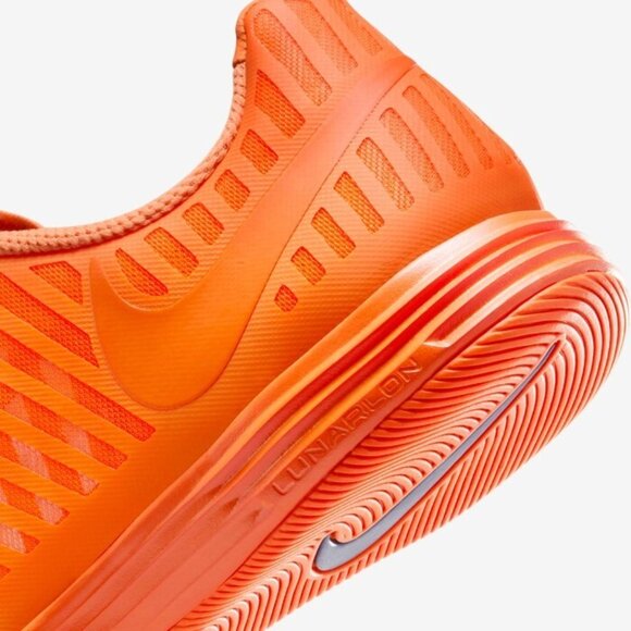 Nike Lunargato II IC - Size 12 Men`s Soccer Shoes Orange Leather 580456-800 NEW main image 4